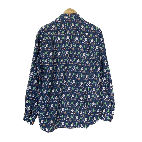 Simon Banks Men's Christmas Button Down Shirt - Picture 2 of 13